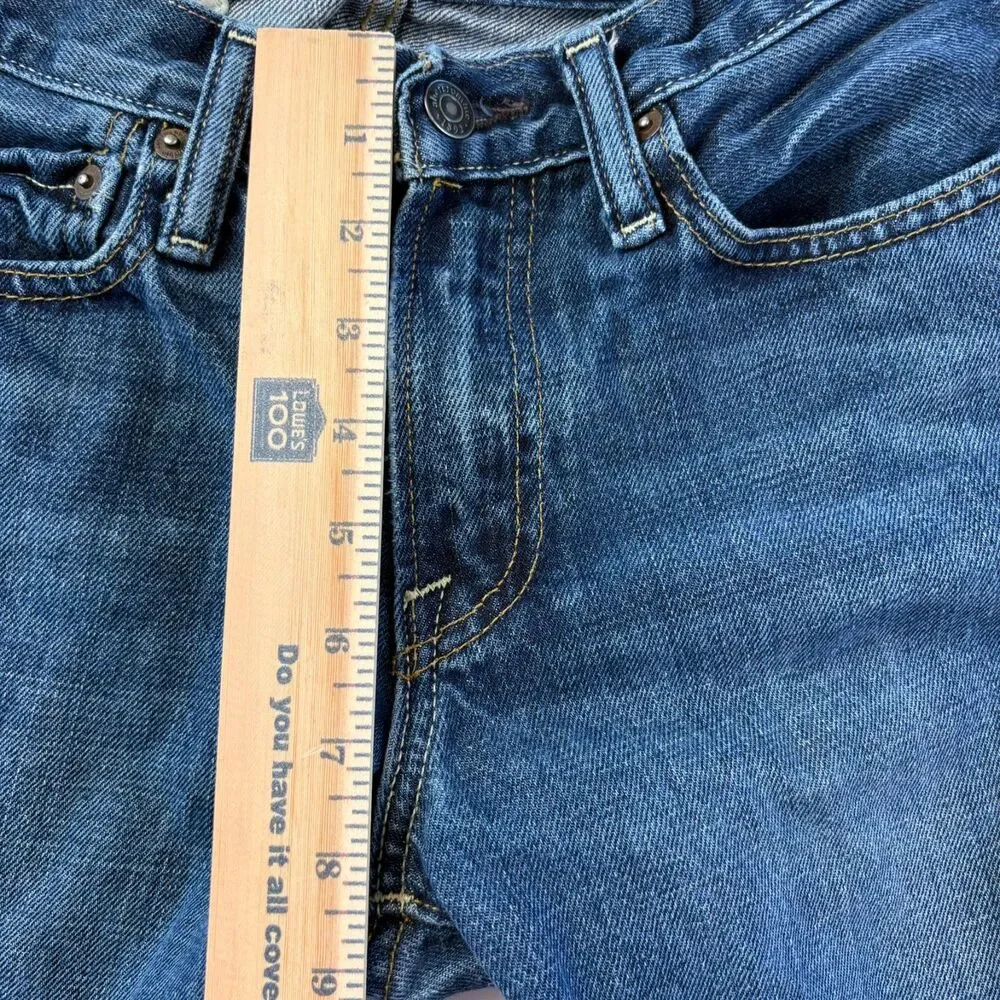 Vtg Abercrombie Kids Kilburn Low Rise Boot Cut Distressed Denim Jeans Sz 10 Reg
